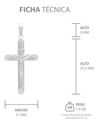 Dije Cruz Tubular Diamantado Ajedrez Cristo Plata 925 4.5 Cm Plateado