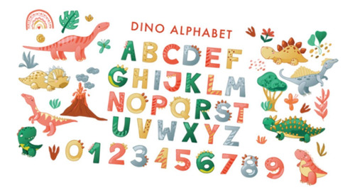 De Pared Con Alfabeto De Dinosaurio, Para Pared, Despegar Y