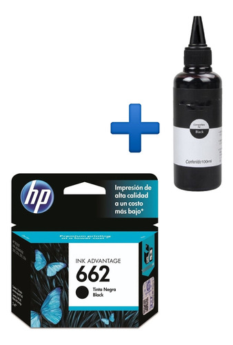 Cartucho 662 Original Negro Hp  2515 1515 3545 2545 + Tinta 