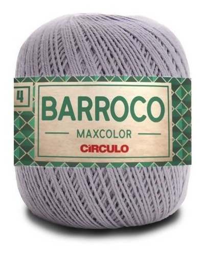 1 Novelo Barbante Barroco Maxcolor Nº 4 (200g) - Circulo Cor 8212 -CROMADO