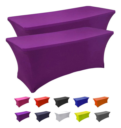 Mantel Para Fiestas De Mesa Rectangular Purpura