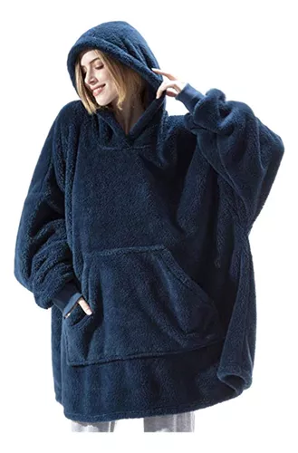PAVILIA Manta con capucha para mujer, manta Sherpa para hombre, acogedora  manta de gran tamaño, sudadera con capucha