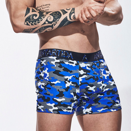 Boxer Calzoncillo Hombre Army Camu Algodón+lycra Antártida