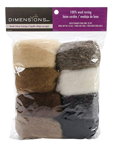 Hilo De Lana Natural Tierra 8 Paquetes 80g Para Needle Felti