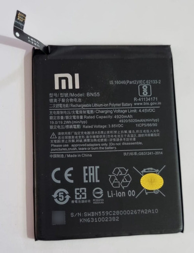 Batería Xiaomi Note 9s Codigo - Bn55 5020mah