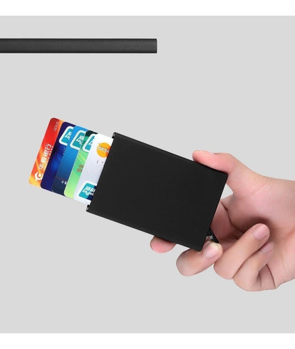 Imagen 5 de 9 de Billetera Para Hombre Y Mujer- Tarjetero Metálico Anti Rfid