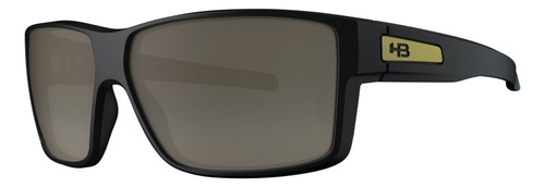 Óculos De Sol Hb Big Vert 90109 Black Gold Brown 10100550460004 Lente Marrom Dourado