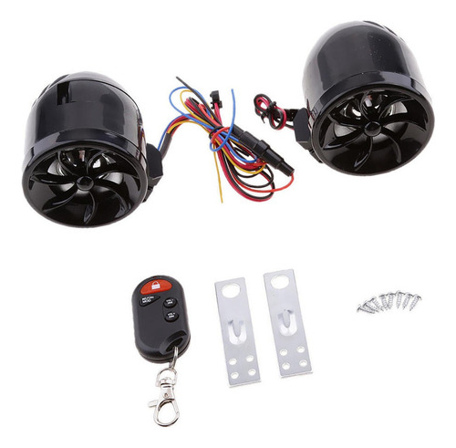 1 Par Mini Amplificado Bocina Para Motocicleta Reproductor