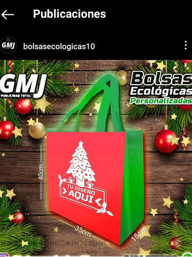 Bolsas Ecológicas Navideñas Al Mejor Precio..