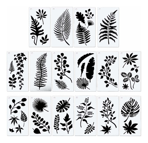 Plantillas Para Pintar Con Hojas Tropicales, Reutilizables,