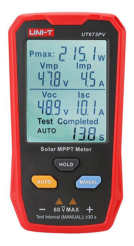 Medidor Uni-t Ut673pv Solor Mppt De Máxima Potencia Fotovolt