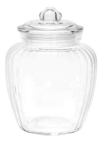 Pote De Vidro Hermético 1.9 Litros Com Tampa Unidade Vidro Transparente