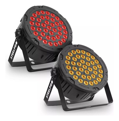 2 Piezas Cañon Par Led 40 X 3.20w Rgb +ambar 404mpr Steelpro