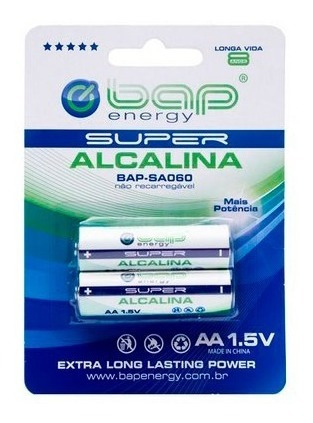 2 Pilhas Super Alcalina Aa 1,5v Bap-sa060