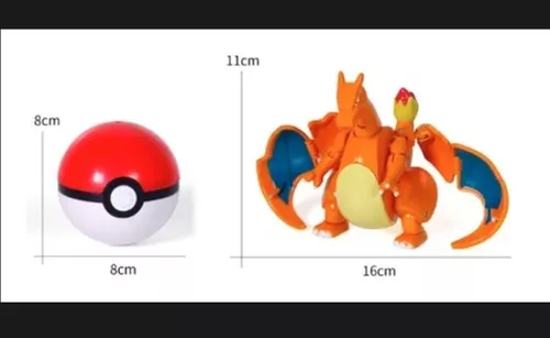 Brinquedo Pokemon Charizard + Venusaur Dentro De Pokebola