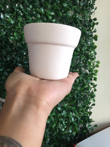 10 Macetas, Maceteros De Cerámica, Blancos Para Recuerdos