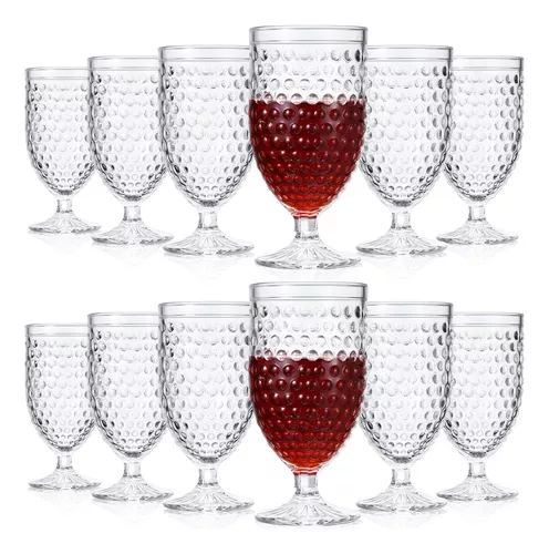 Copas de agua de cristal de 16 onzas, elegantes vasos de cristal para agua,  jugo, cerveza, vino y có…Ver más Copas de agua de cristal de 16 onzas