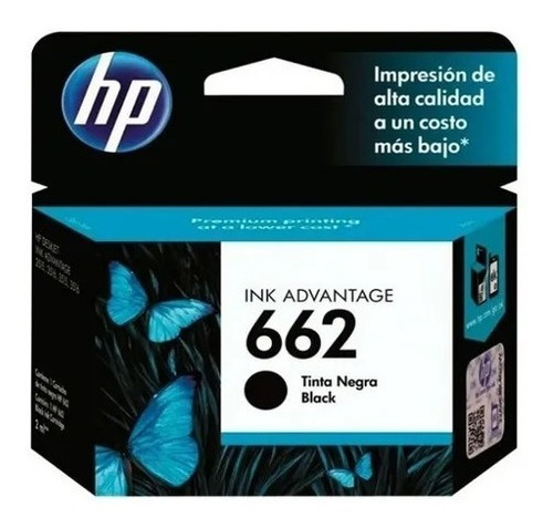Imagen 3 de 5 de Cartucho Original De Tinta Negro Hp 662 Cz103al