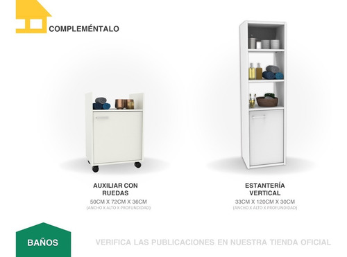 Imagen 6 de 9 de Mueble Casa Lista® Baños - Estantería Aérea 020