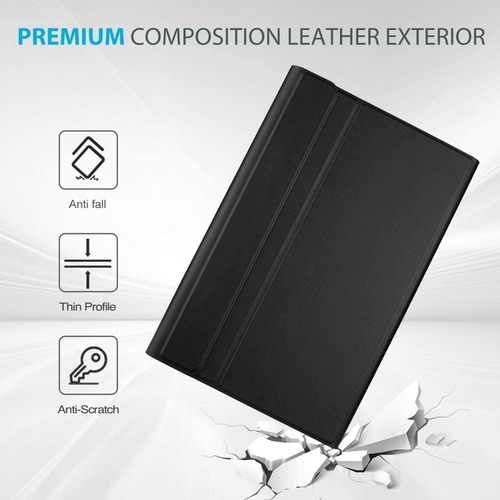 Imagen 4 de 9 de Funda Con Teclado Bluetooth Para Samsung T500 T220 A7 Lite