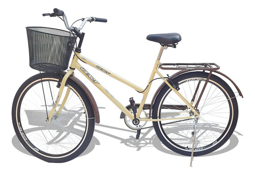 Bicicleta Aro 26 Wendy Modelo Poti Com Cesta Cores Cor Violeta-escuro