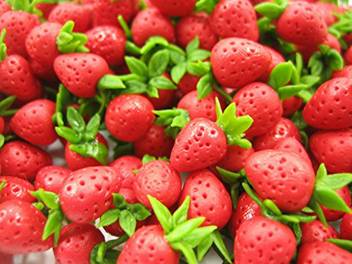 Lote 20 Fresas Sueltas Para Casa De Muñecas - Miniaturas De 