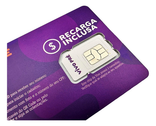 Chip Vivo Kit 5: 1 Chip S/ Recarga+4 C/ Recarga Inclusa