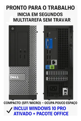 Cpu Pc Dell Optiplex 3020 Barato 16gb Ssd 240gb Com Wifi