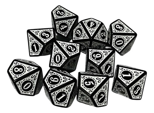 4 X 10 Piezas De Dados De Acrílico D10 Dados De Juego Para