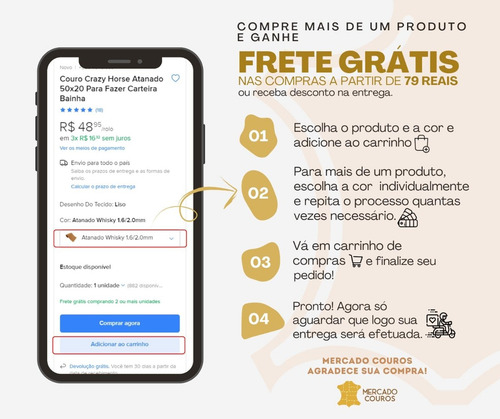 Couro P/ Estofamento Automotivo 4m² Encapar Banco De Carro