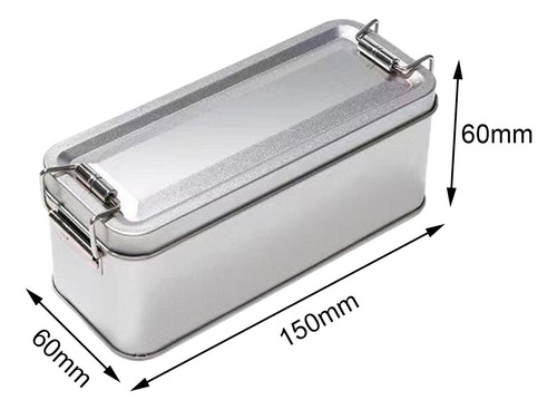 2 Paquete De 2-4 Cajas De Lata De Metal Con Tapa, 2 Piezas