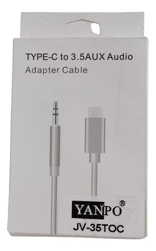 Cable Audio Tipo C Sonido A 3.5mm Jack Estéreo Auxiliar 1mt