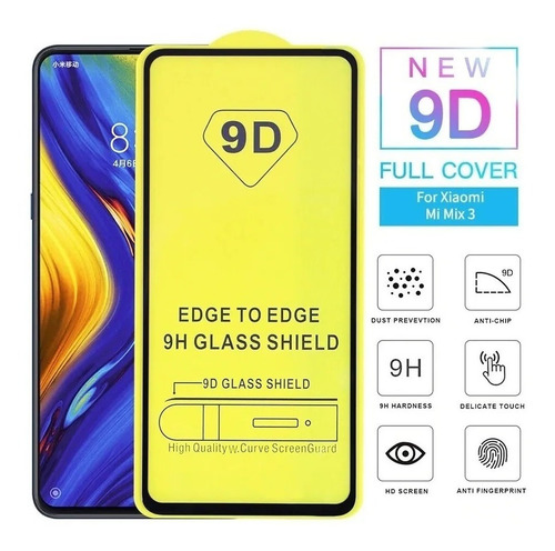 Imagem 2 de 2 de Película De Vidro Xiaomi Mi Mix 3 Tela 6.39 Full Glue 9d
