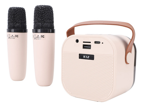 Máquina De Karaoke, Portátil, Versátil, Con Micrófono Doble