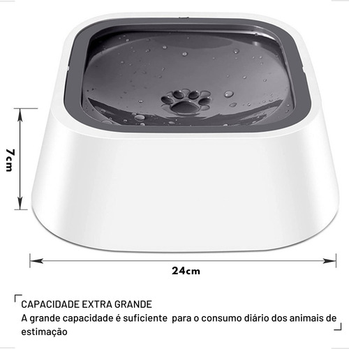 Bebedouro Pet Sem Tomada Anti-respingo Cães E Gatos