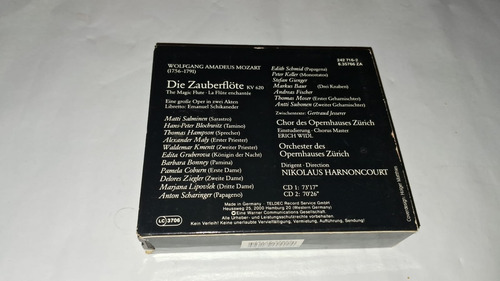 Cd Duplo A Flauta Mágica: Mozart : Harnoncourt Edição Limitada (Usado)