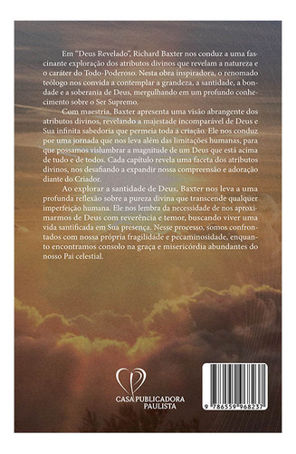 Deus Revelado: Conhecendo A Deus Para Fazer Sua Vontade | Richard Baxter, De Richard Baxter. Editora Cpp, Capa Dura Em Português