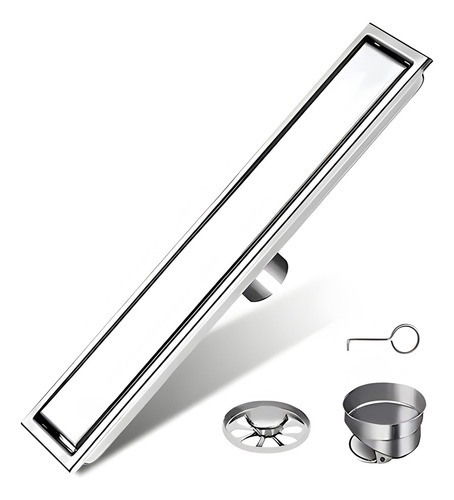 Hapemein® 10*40cm Coladera De Acero Inoxidable Invisible Piso Desagüe