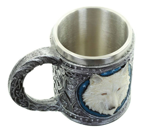 Taza De Lobo Game Of Thrones De Acero Inoxidable Con 1 Mango