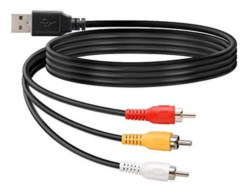 Cable Usb A Rca 1.5mts Cable Usb A Av Rca 3 Video Adaptador 