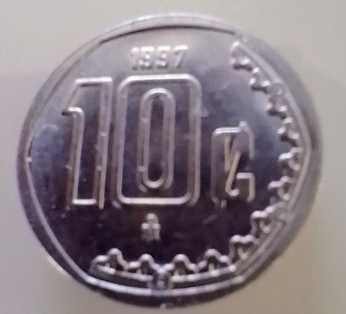 Moneda Plateada De Diez Centavos 