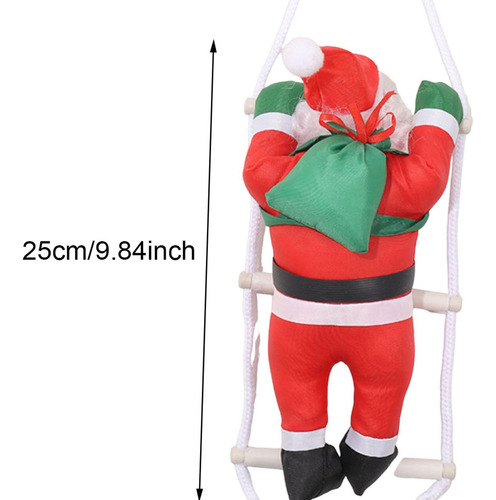 Adorno Colgante De Papá Noel Doble De 25 Cm