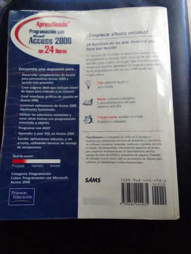 Aprendiendo Microsoft Access 2000 En 24 Horas (Usado)
