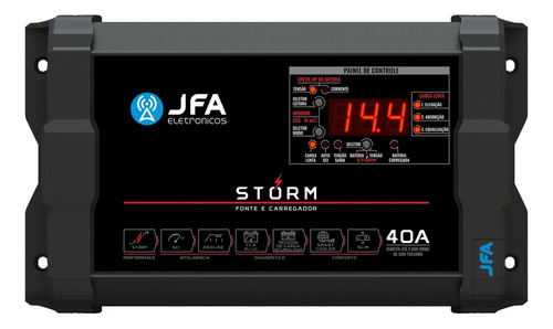 Fonte Carregador Automotivo Jfa Storm 40a Bivolt 12v