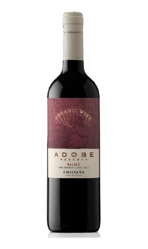 Vino Emiliana Organico Adobe  Reserva Malbec 750cc 