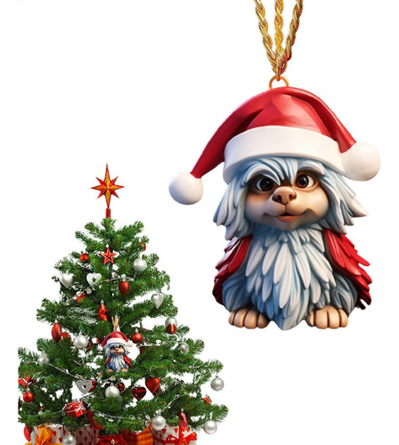Decoración Colgante De Perro De Navidad Adorno De Perro Para