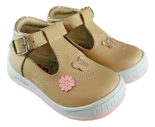 Pibe Niña Pei Uou Cuero Butterfly Beige