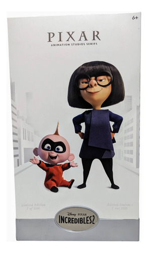 Muñecos Disney. Los Increíbles 2. Edna Moda Y Jack-jack (Usado)