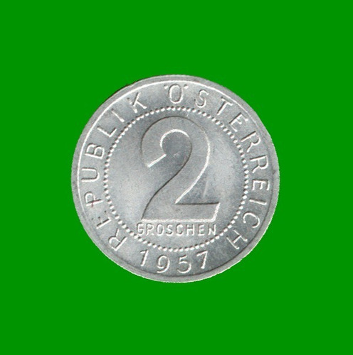 Moneda De Austria 2 Groschen, Año 1957, Estado Usada.-