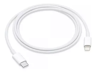 Cable usb-c 2.0 Apple blanco con entrada USB Tipo C salida Lightning